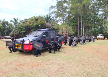 Brimob Batalyon C Pelopor Gelar Latihan Den 45 Anti Anarki, Perkuat Kesiapan Hadapi Situasi Kontinjensi