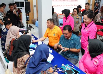 HUT ke-77, Polwan Polda Sumut Bersama Bhayangkari Tebar Kepedulian Lewat Donor Darah