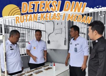 Deteksi Dini, Tim Pengamanan Rutan Kelas I Medan Laksanakan Pemeliharaan dan Rolling Gembok
