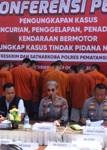 Polres Pematangsiantar Konferensi Pers Pengungkapan Kasus ,Pencurian,Penggelapan,Penadahan Ranmor dan Peredaran Narkoba