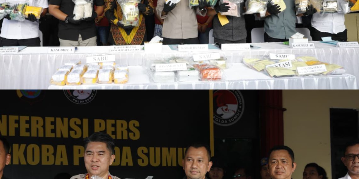 Polda Sumut dan Jajaran Ungkap 571 Kasus Narkoba, Selamatkan 225 Ribu Jiwa dari Bahaya Narkotika