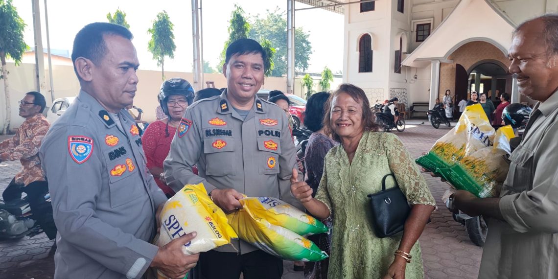 Polda Sumut Gelar Gerakan Pangan Murah di Gereja GBKP Bangun Mulia, Ringankan Beban Masyarakat