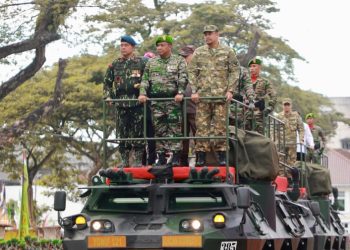 Kapolda Sumut Hadiri Upacara HUT ke-80 TNI di Lapangan Merdeka Medan