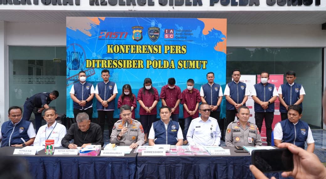 Sinergi dan Kolaborasi, Polda Sumut dan OJK Berhasil Bongkar Sindikat Penipuan Online Ratusan Juta