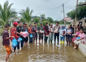 Sinergi TNI–Polri, Pemerintah dan Masyarakat Peduli Korban Banjir di Bedagai